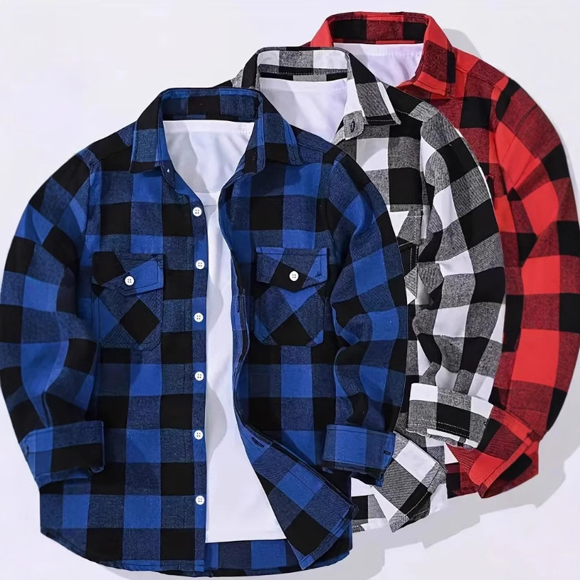 Relaxed Plaid Flannel Shirt